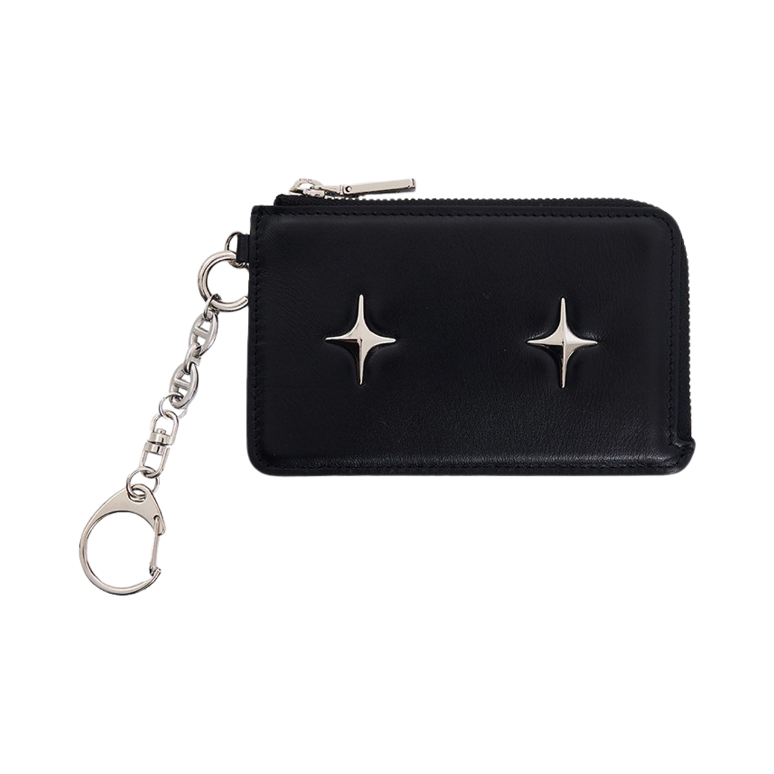 포어필 스파클 스타 지퍼 카드 월렛 블랙(For Appeal Sparkle Star Zipper Card Wallet Black)