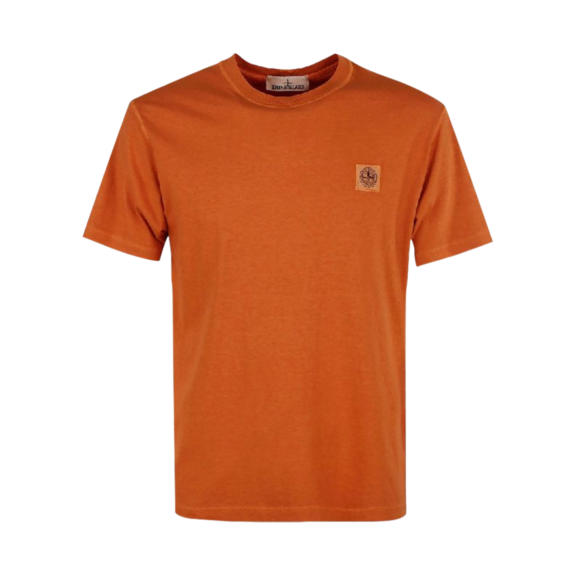 101523757-V0173 Stone Island 23757 Cotton Jersey Garment Dyed Fissato Treatment Short Sleeve T-Shirt Sienna Brown - 23SS