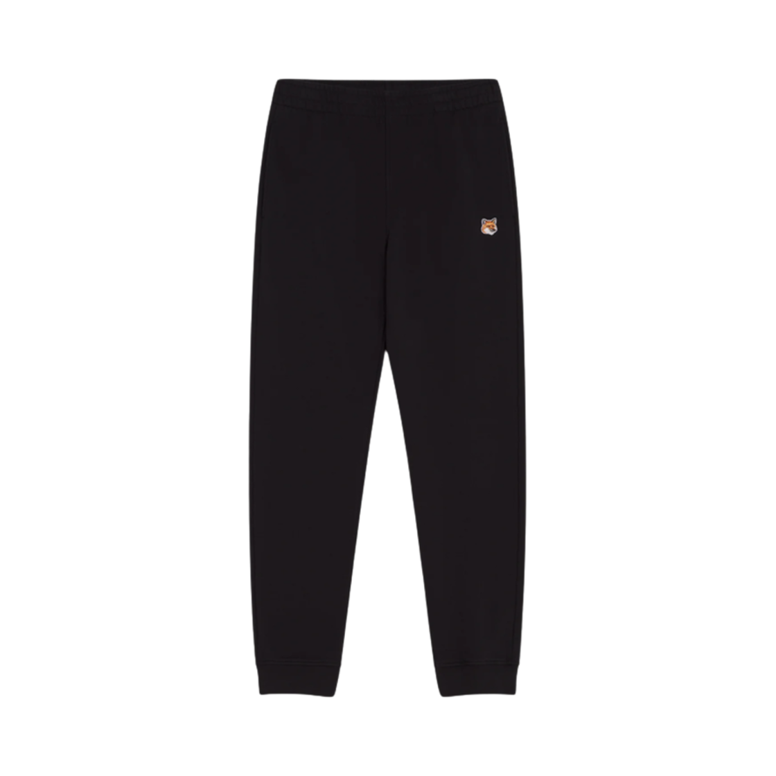 LM01114KM0001-P199 Maison Kitsune Fox Head Patch Regular Jog Pants Black