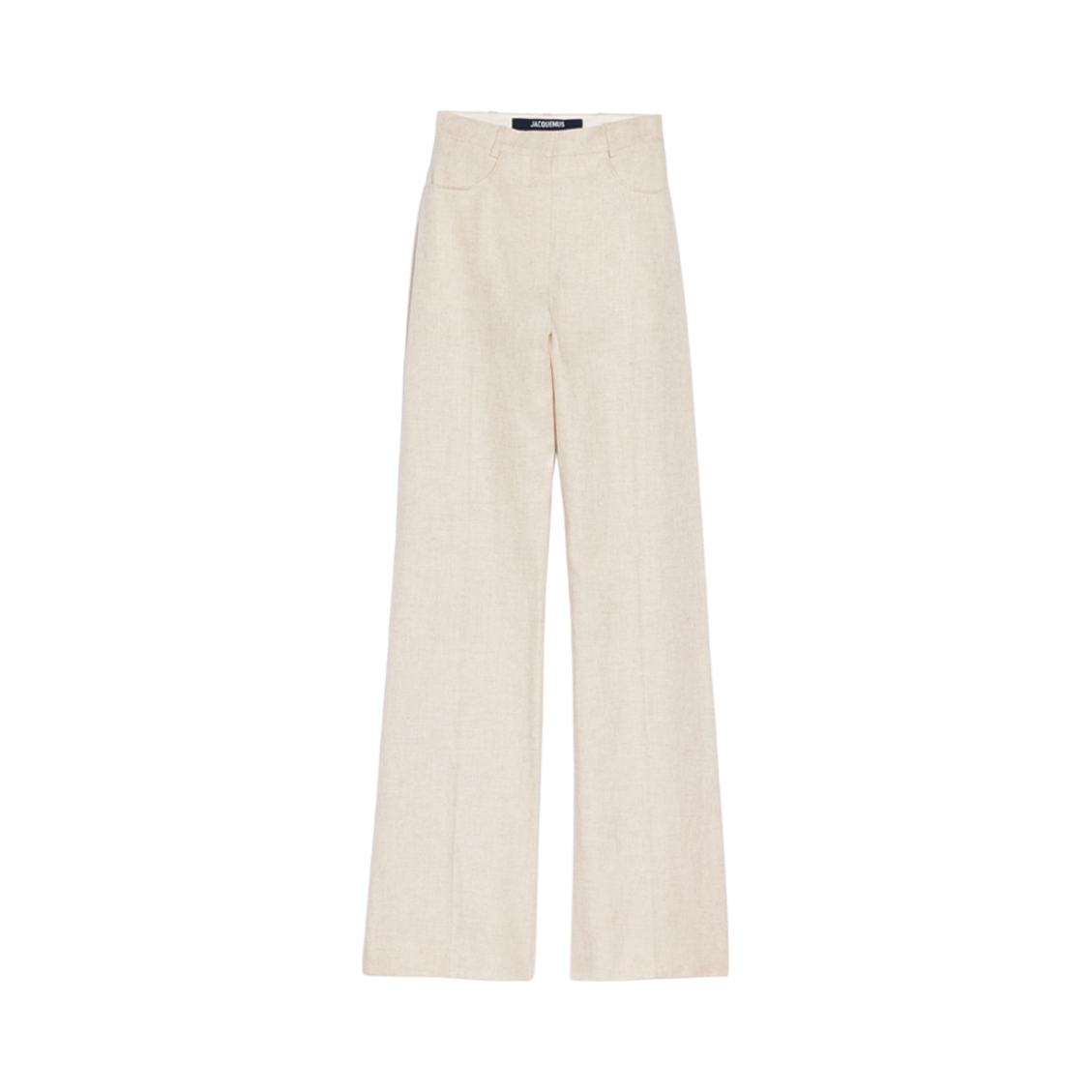 (W) 자크뮈스 르 판탈론 소지 하이 웨이스트 플레어 팬츠 라이트 베이지((W) Jacquemus Le Pantalon Sauge High-Waisted Flare Pants Light Beige) - 1