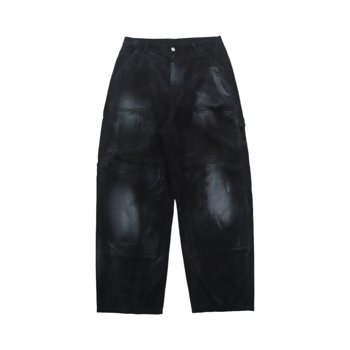 벤더스 블리치 더블 니 팬츠 블랙(VENDORS Bleached Double Knee Pants Black)