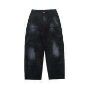 VENDORS Bleached Double Knee Pants Black