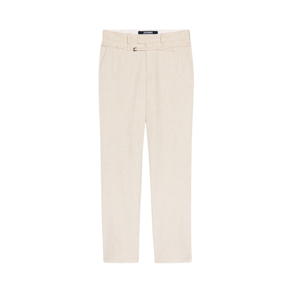 자크뮈스 르 판탈론 디스그레기 벨티드 스트레이트 팬츠 라이트 베이지(Jacquemus Le Pantalon Disgreghi Belted Straight Pants Light Beige) - 1