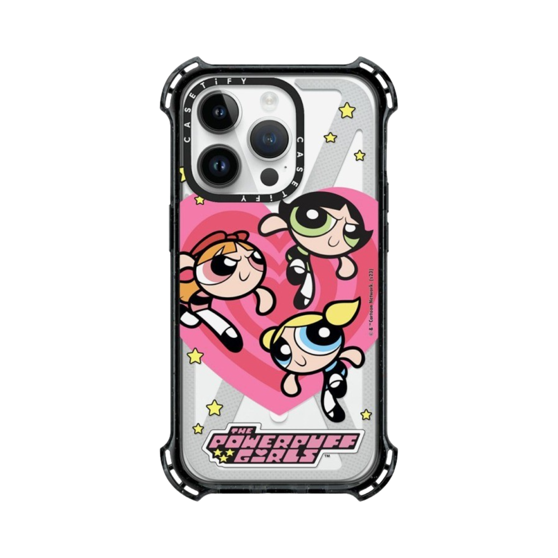 케이스티파이 x 파워퍼프걸 아이폰 하트 바운스 케이스 클리어 블랙(Casetify x The Powerpuff Girls iPhone Heart Bounce Case Clear Black) - 1