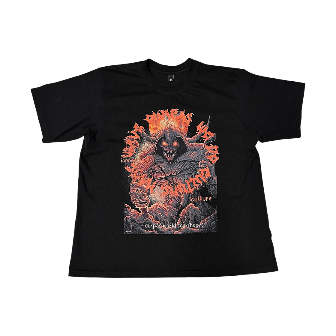 OURPAS23SS056-3 [KREAM 단독] Ourpas 056 Memento Mori Graphic Oversized T-Shirt Black