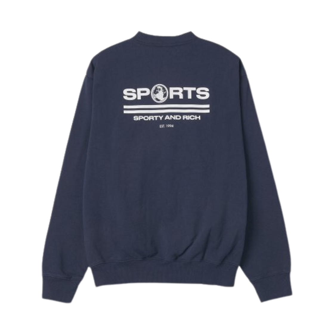 CR492NA Sporty & Rich Sports Crewneck Navy White
