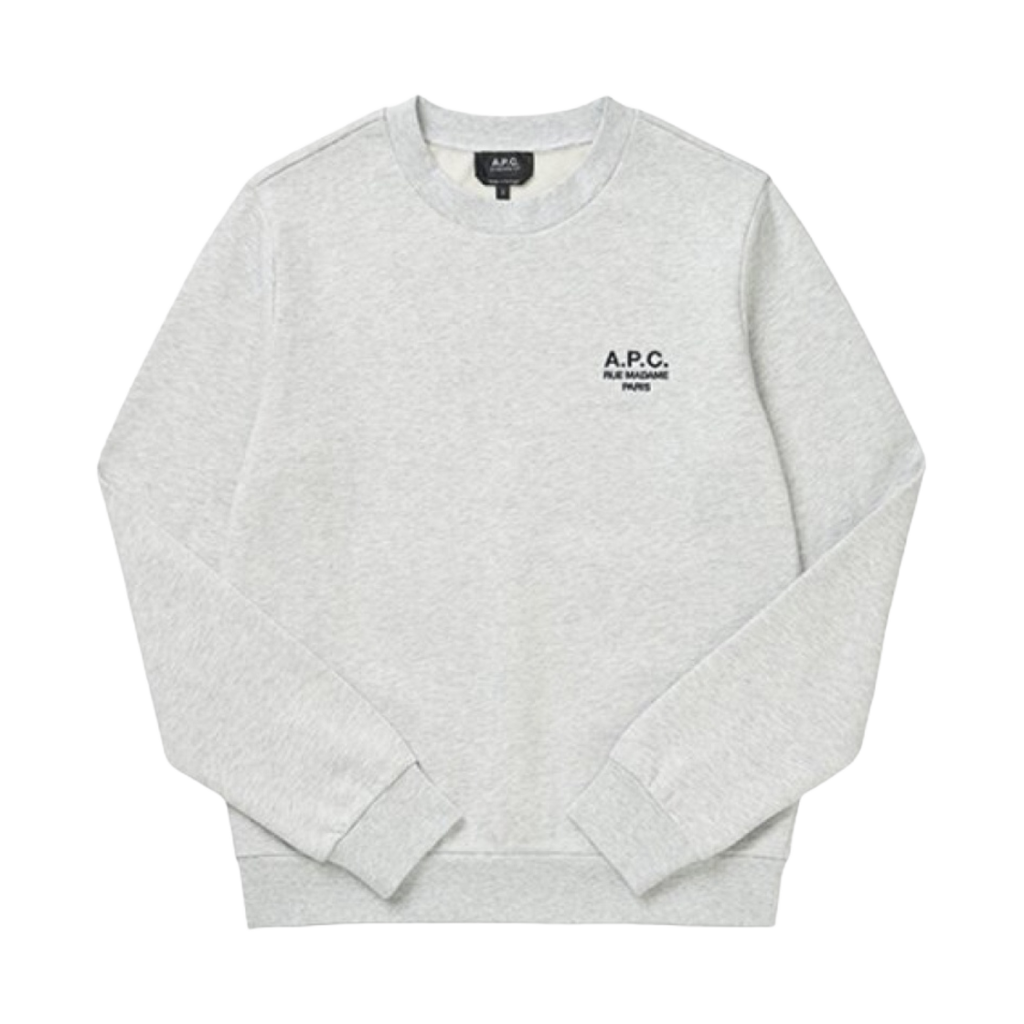 아페쎄 스탠다드 르 마담 스웨트셔츠 헤더 그레이 블랙(A.P.C. Standard Rue Madame Sweatshirt Heather Grey Black)