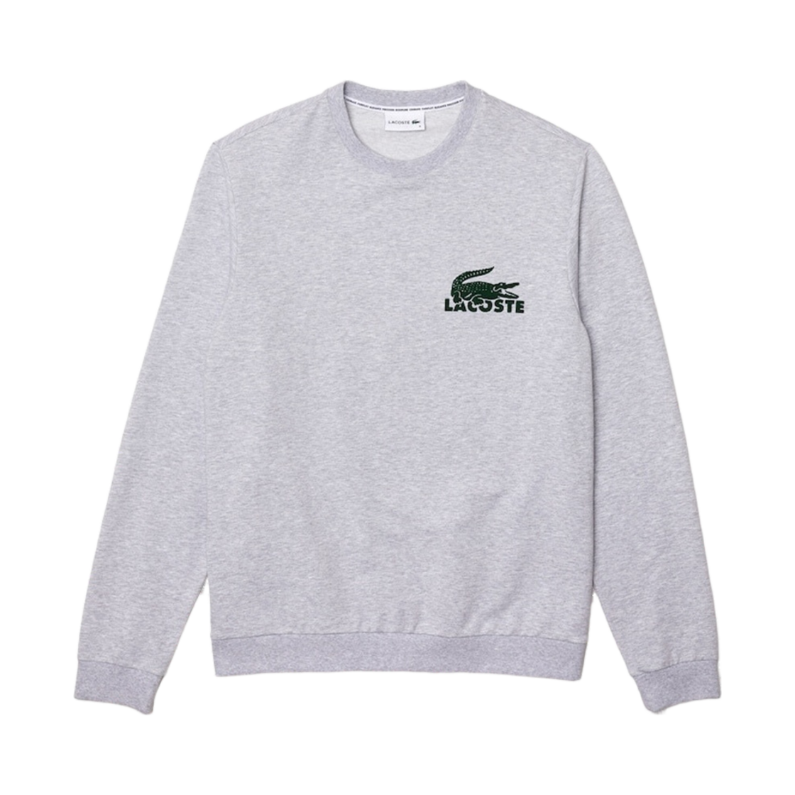 라코스테 코튼 플리스 라운지 스웨트셔츠 그레이 신 그린(Lacoste Cotton Fleece Lounge Sweatshirt Grey Chine Green) - 1