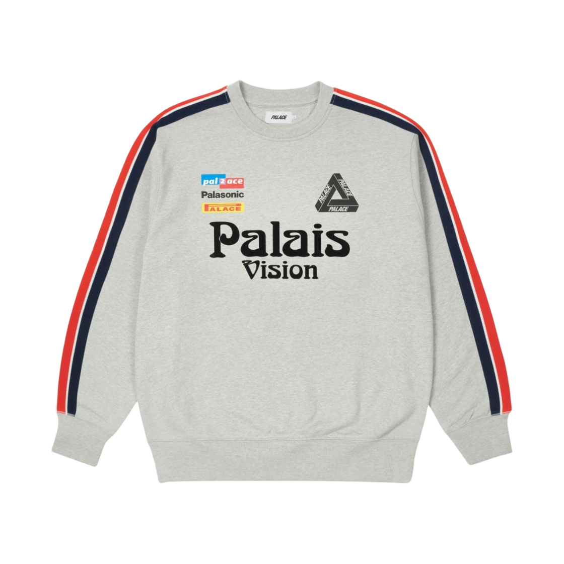 팔라스 플래그 스트라이프 크루넥 그레이 말 - 22SS