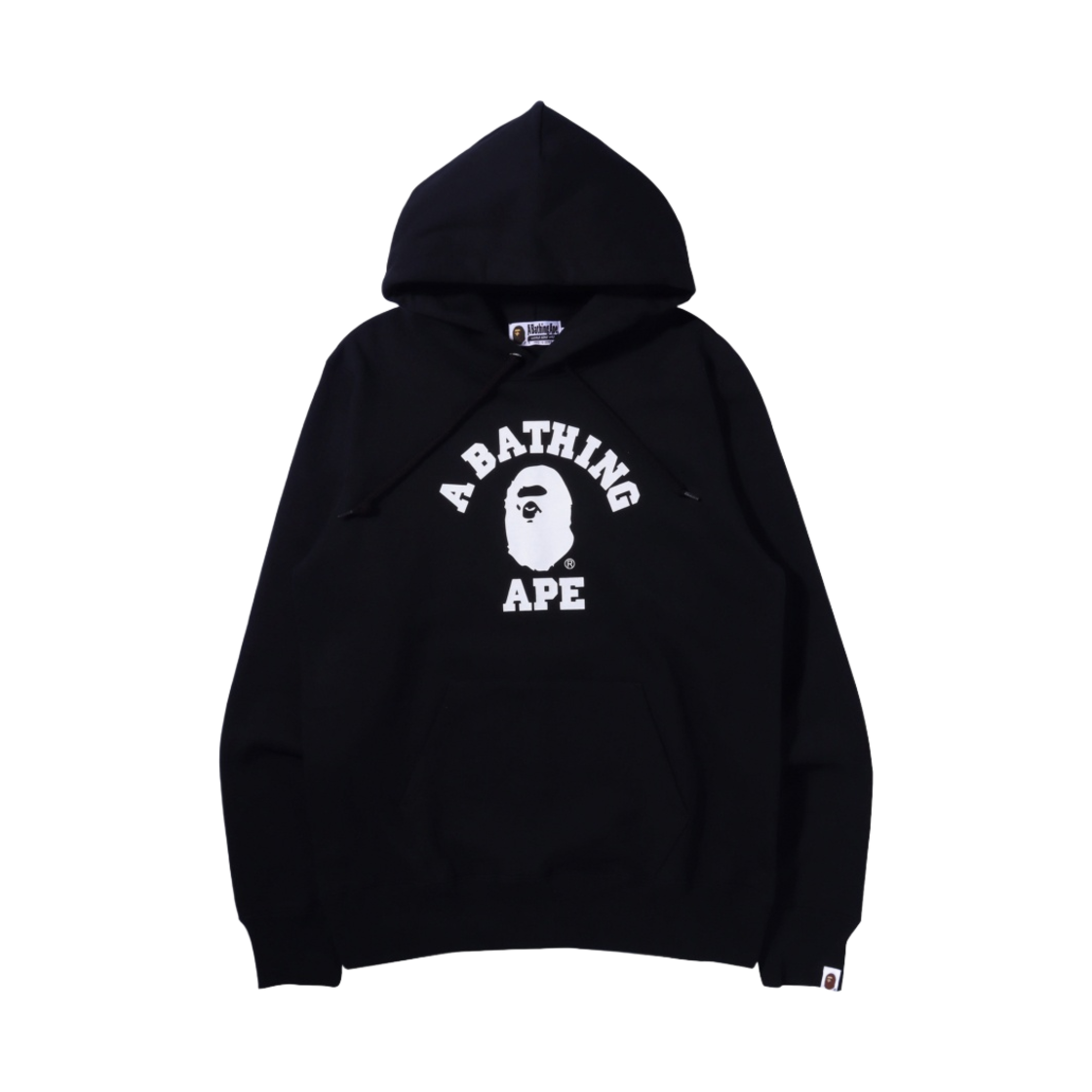 베이프 컬리지 풀오버 후드 블랙