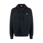 Diesel S-Rob-Hood-Doval-PJ Hoodie with Logo Patch Blue