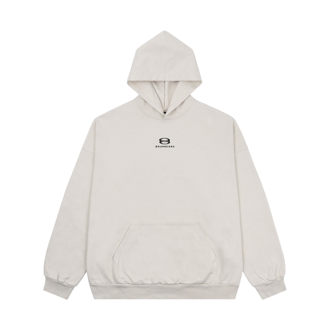 발렌시아가 유니티 와이드 핏 후드 라이트 베이지 블랙(Balenciaga Unity Wide Fit Hoodie Light Beige Black) - 1