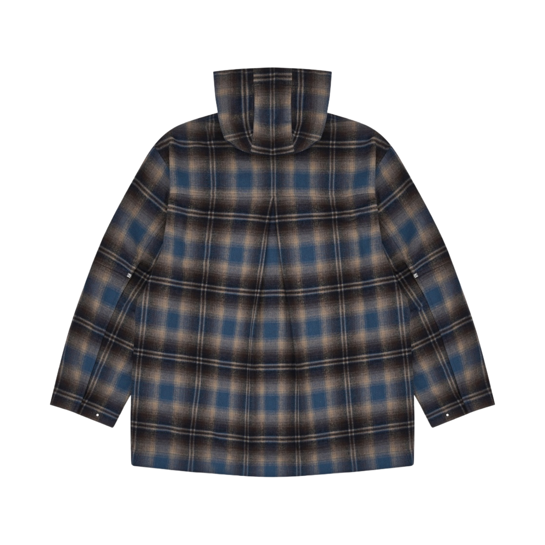 우영미 브라운 체크 코튼 후드 셔츠 브라운 - 23FW(Wooyoungmi Brown Check Cotton Hoodie Shirt Brown - 23FW) - 2