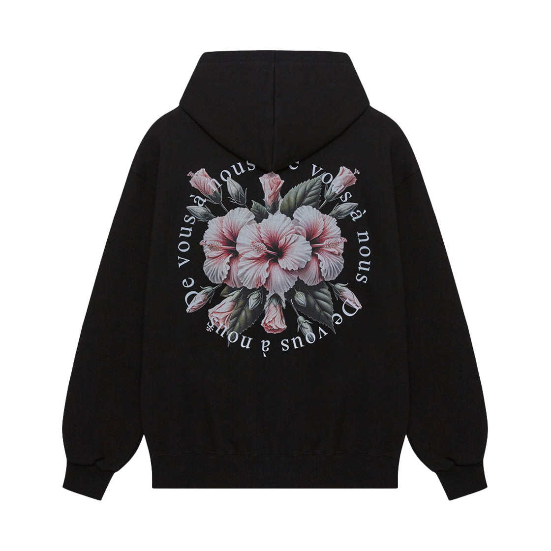 드반 x KPFA 히비스커스 하모니 블룸 후드 블랙(DVAN x KPFA Hibiscus Harmony Bloom Hoodie Black)