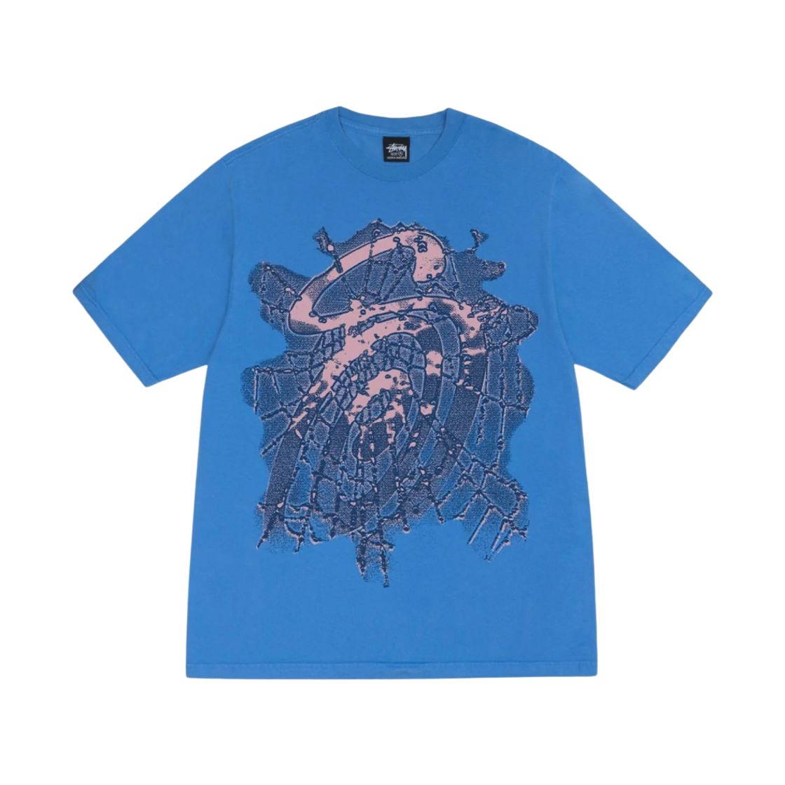 1904947 Stussy Web Pigment Dyed T-Shirt Blue