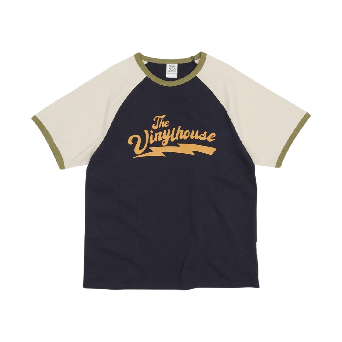 더바이닐하우스 래글런 링거 티셔츠 네이비(Thevinylhouse Raglan Ringer T-Shirt Navy)