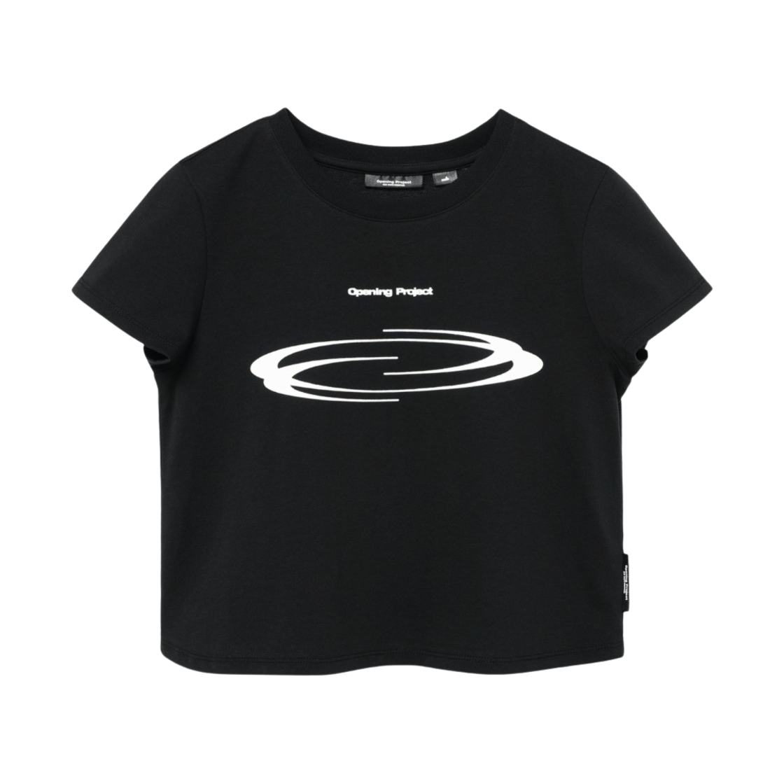 오프닝프로젝트 여성 크롭 심볼 티셔츠 블랙