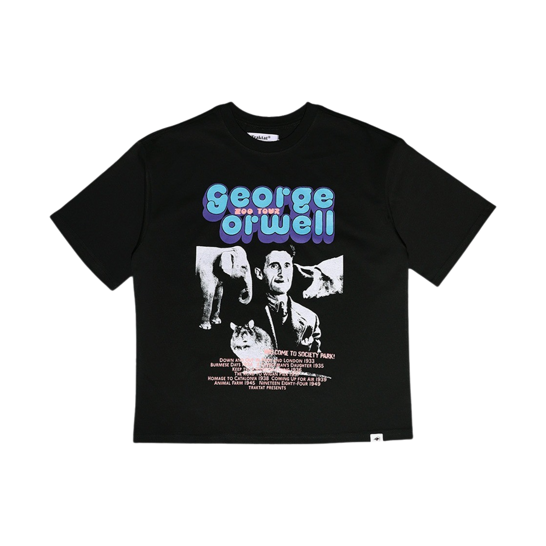 트락타트 조지 오웰 동물농장 투어 티셔츠 블랙(Traktat George Orwell Zoo Tour T-Shirts Black)