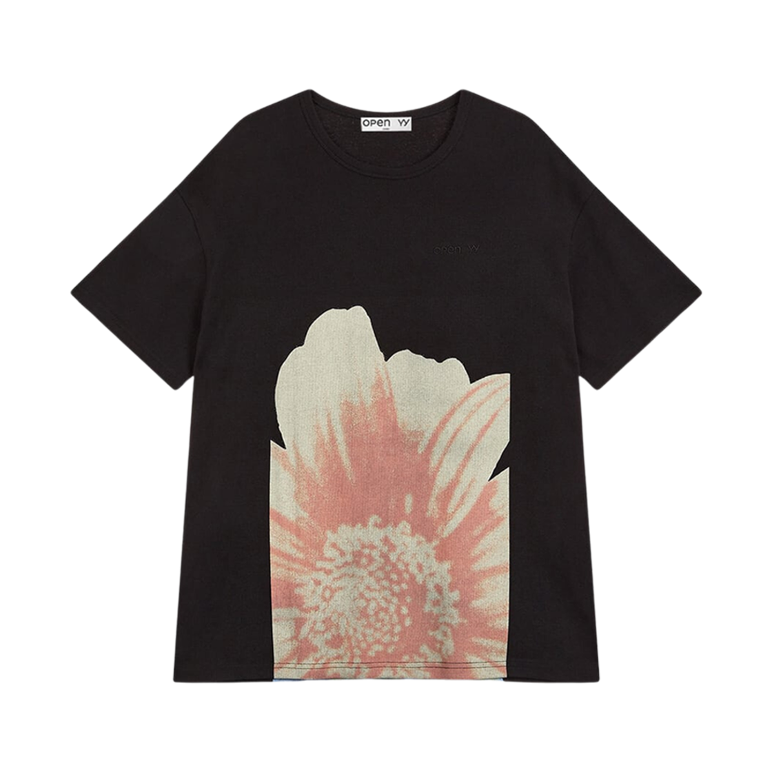 오픈 Yy 플라워 박스 티셔츠 블랙(Open Yy Flower Box T-Shirt Black)