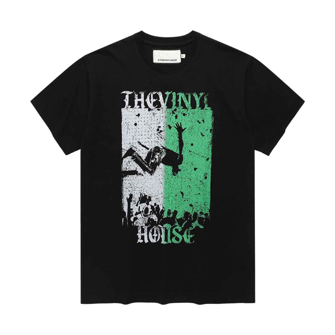 더바이닐하우스 빈티지 포스터 티셔츠 블랙