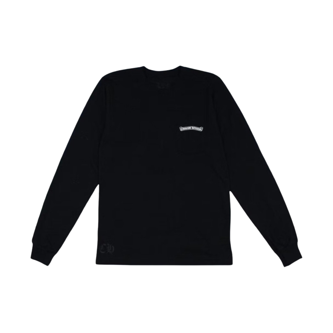 크롬하츠 스크립트 레터 로고 롱슬리브 티셔츠 블랙(Chrome Hearts Script Letter Logo LS T-Shirt Black) - 2