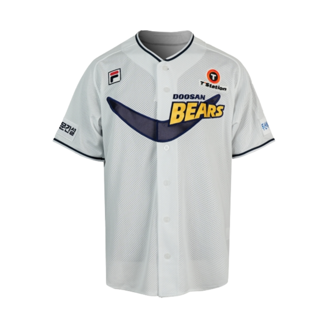 두산 베어스 x 휠라 30주년 레전드 클래식 유니폼 화이트 (논 마킹 버전)(Doosan Bears x Fila 30th Anniversary Legends Classic Uniform White (Non Marking Ver.))