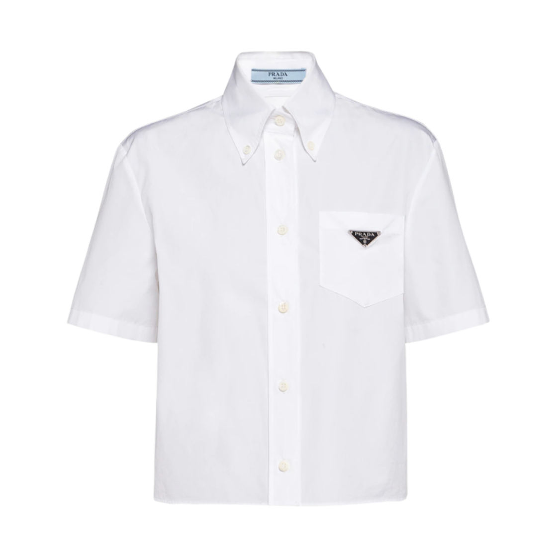 (W) 프라다 포플린 셔츠 화이트((W) Prada Poplin Shirt White) - 1