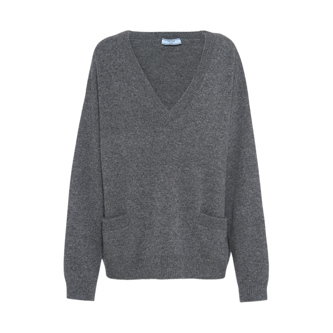 (W) 프라다 울 캐시미어 스웨터 슬레이트 그레이