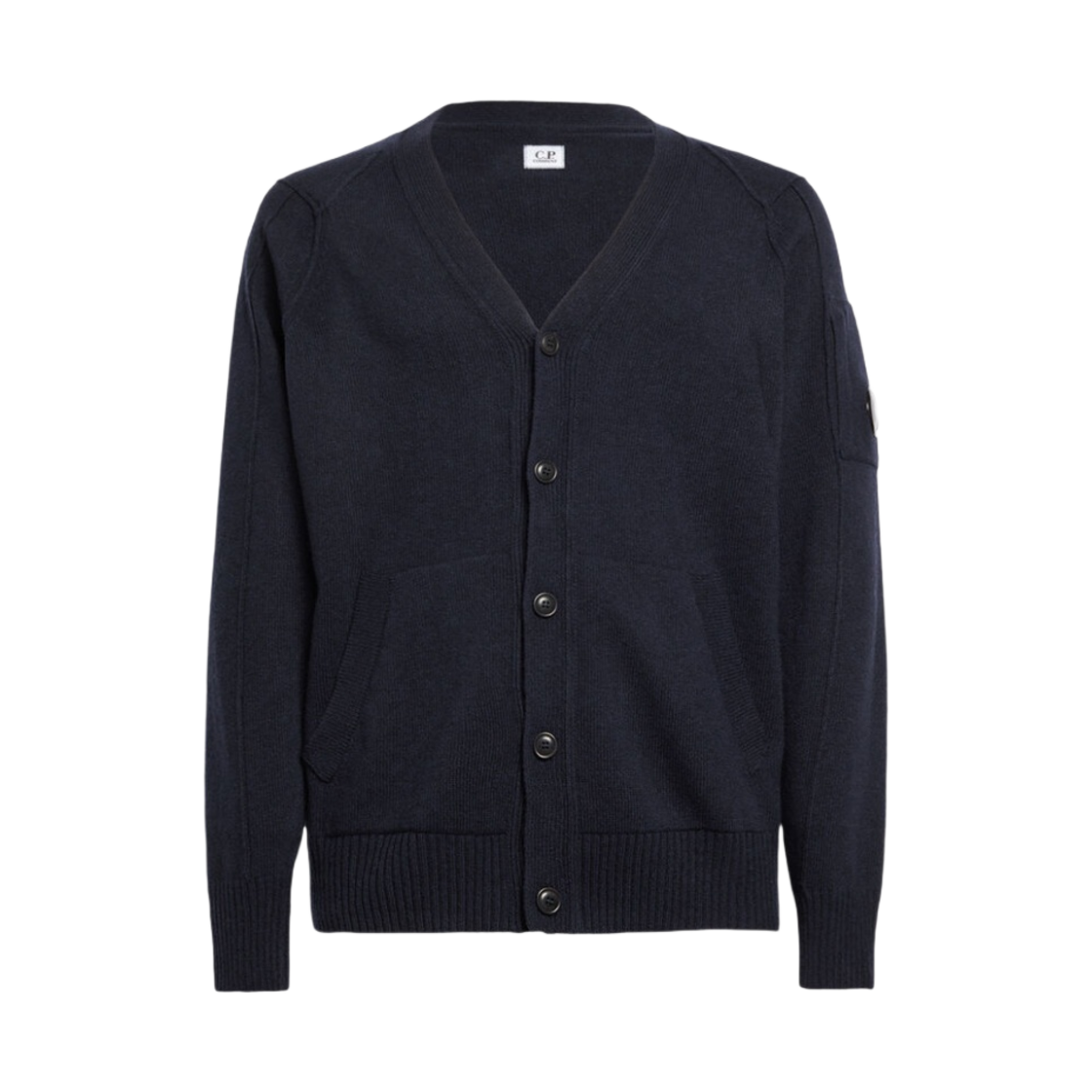 15CMKN250A005504A888 C.P. Company Lambswool Cardigan Total Eclipse - 23FW