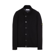 Stone Island 547A3 Lambswool Knit Cardigan Black - 22FW