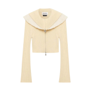 House of Sunny Women Double Collar Peggy Cardigan Butter