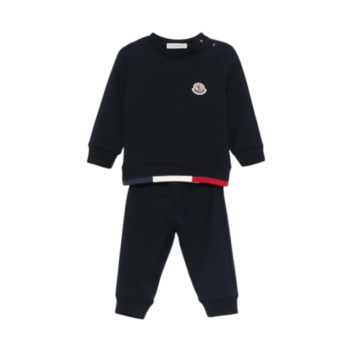 K1-954-8M00010-89AEB-778 (Kids) Moncler Tricolor Tracksuit Navy Blue - 25SS