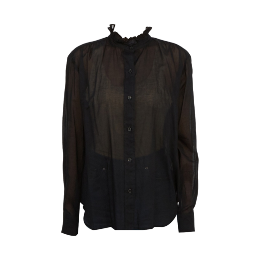 (W) Isabel Marant Gamble Cotton Top Black - 23FW