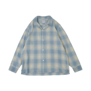 Houston Japan Indigo HB Ombre Check L/S Shirt Indigo Vintage Wash 41164IVW