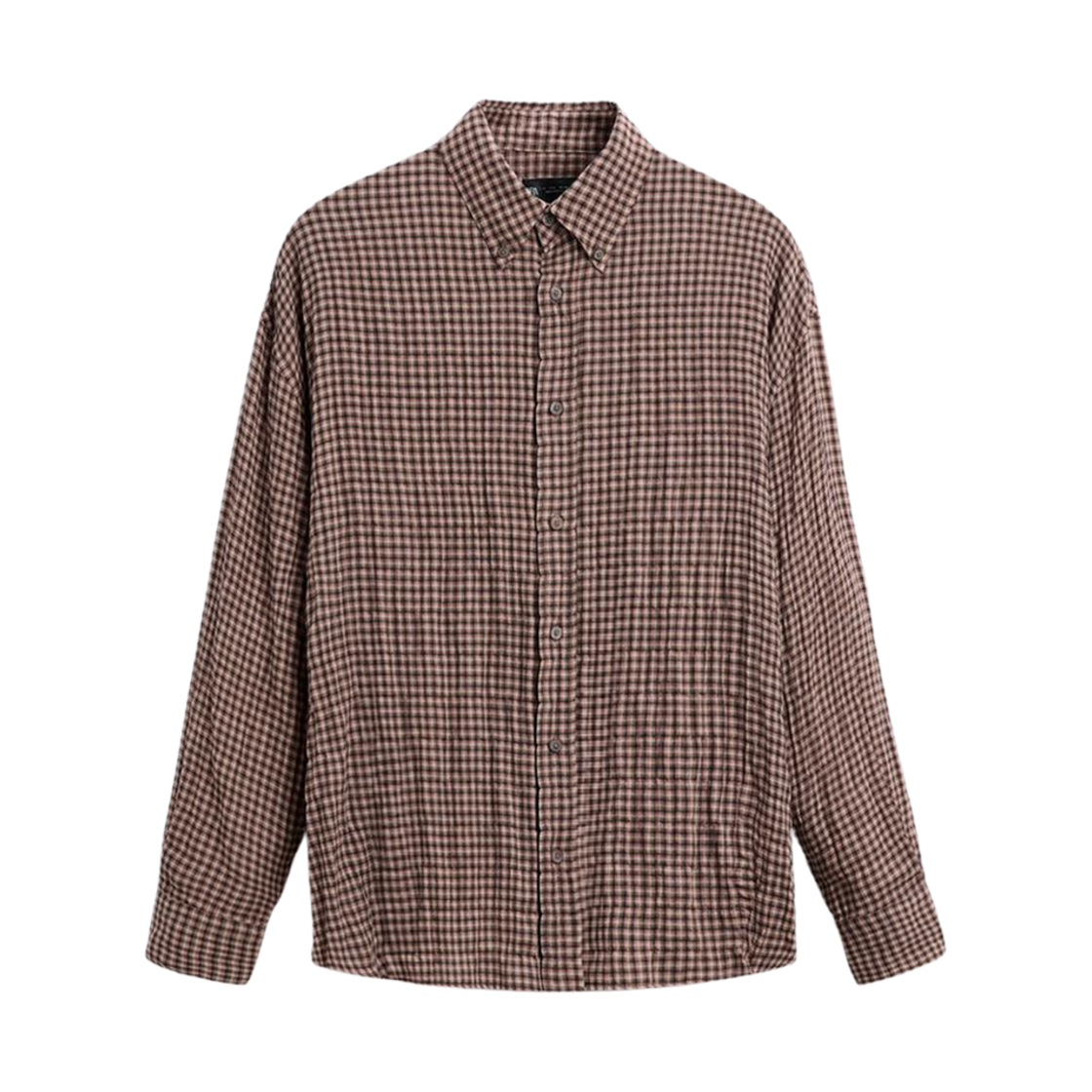 6721/249/121 Zara Textured Check Shirt Khaki