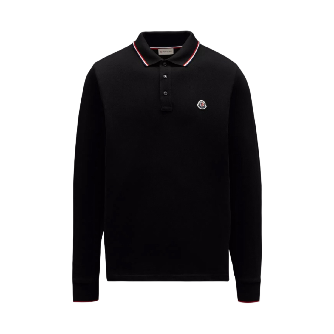 I2-091-8B70100-84556-999 Moncler Long Sleeve Polo Shirt Black - 23FW