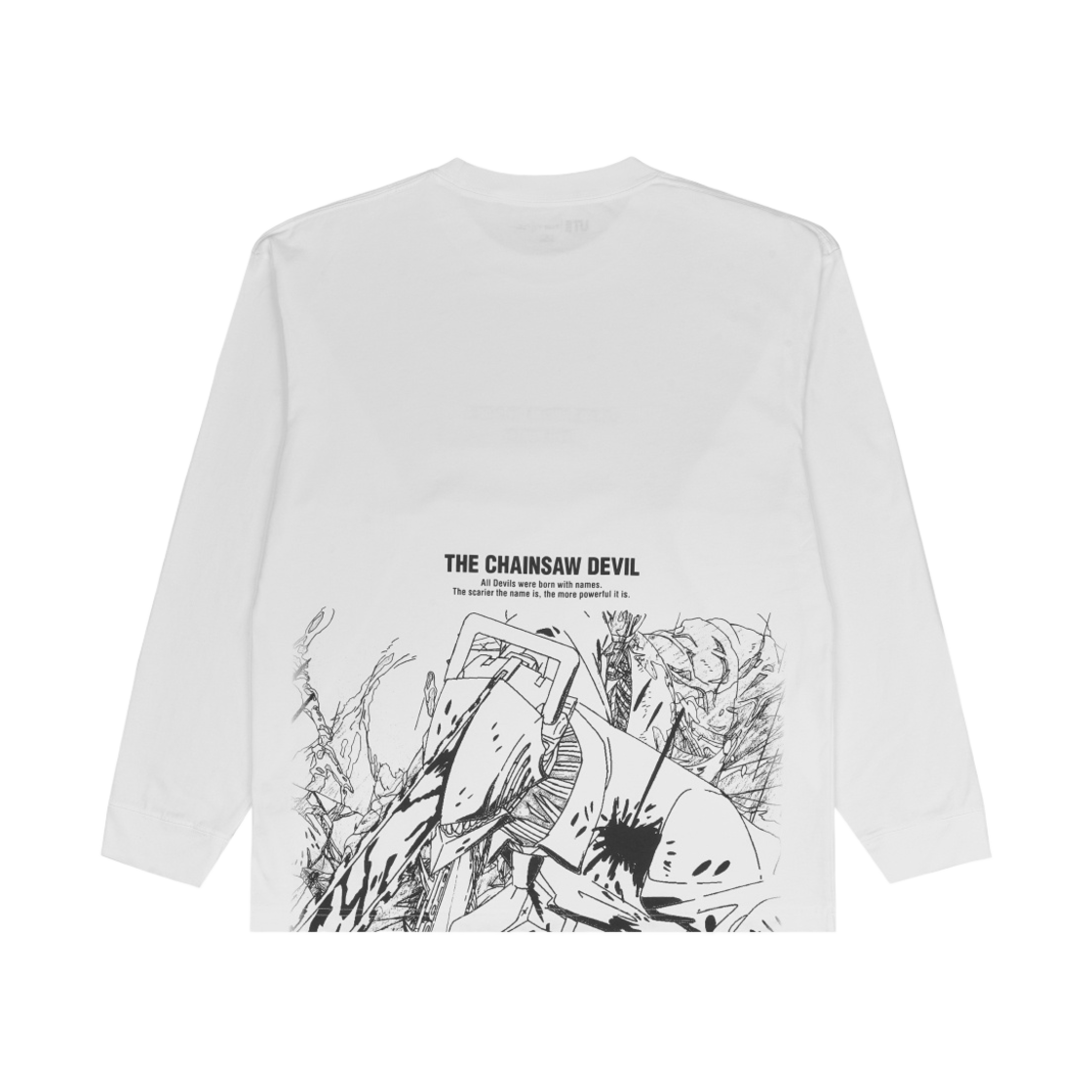 유니클로 UT 체인소 맨 x 코스케 카와무라 그래픽 롱슬리브 티셔츠 덴지 화이트 - JP(Uniqlo UT Chainsaw Man x Kosuke Kawamura Graphic LS T-Shirt Denji White - JP) - 1