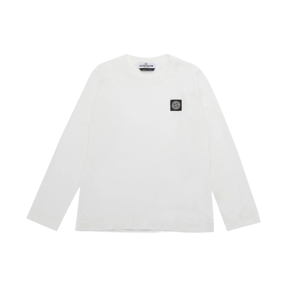 (키즈) 스톤 아일랜드 20447 코튼 저지 가먼트 다이드 롱슬리브 티셔츠 오프 화이트 - 22FW((Kids) Stone Island 20447 Cotton Jersey Garment Dyed Long-Sleeve T-Shirt Off White - 22FW) - 1