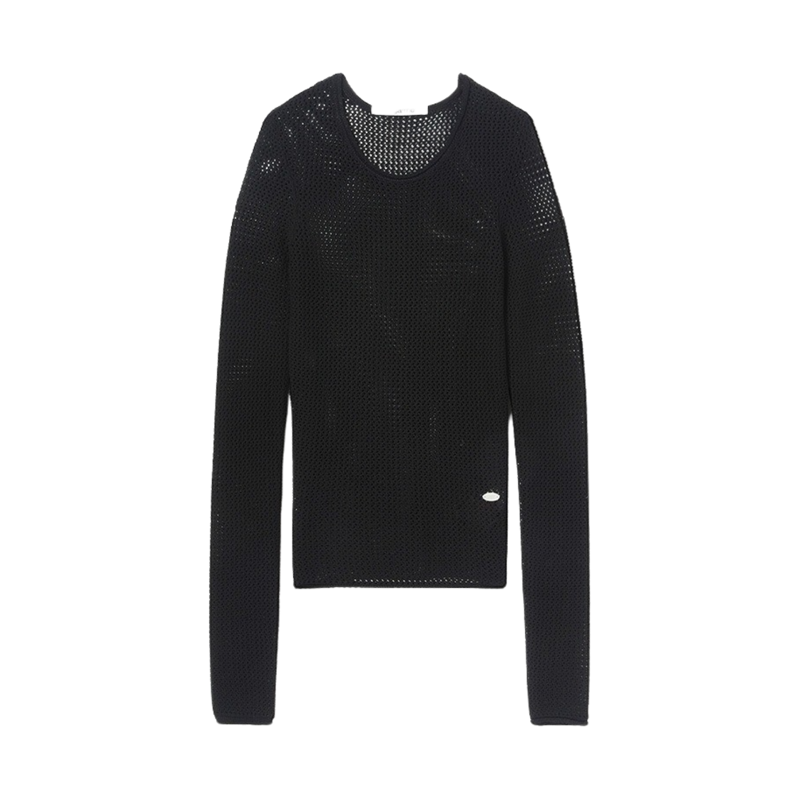 SL2302HKN02BKF Sllow Garmetns Women Crochet Knit Long Sleeve Black