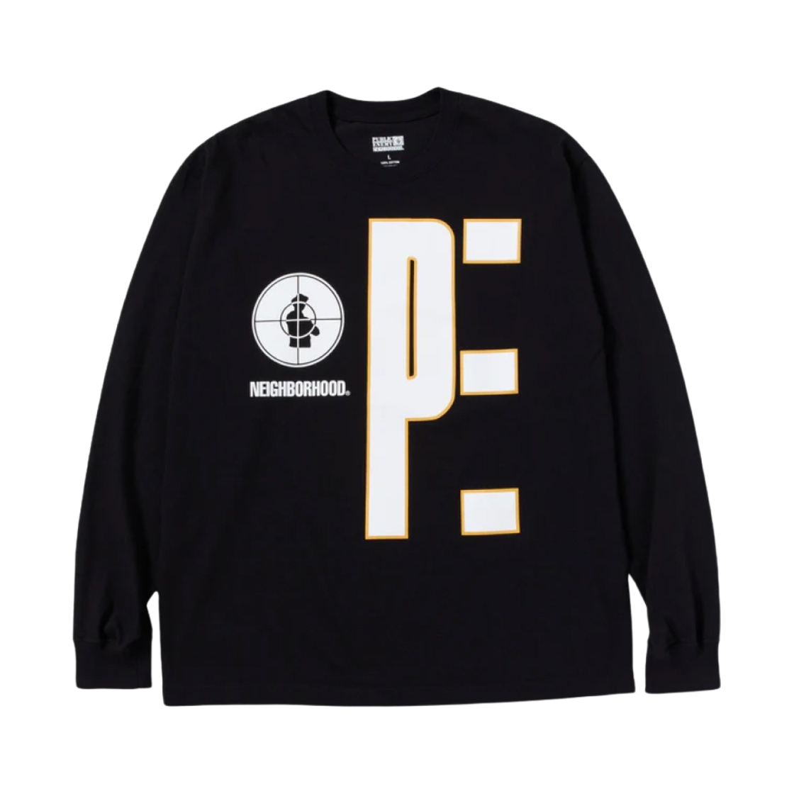 232PCNH-LT23 Neighborhood x Public Enemy LS T-Shirt Black