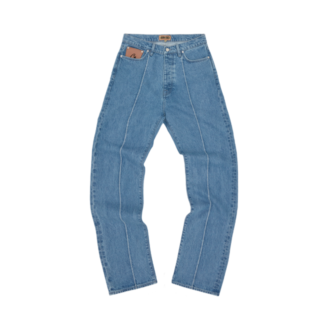 코르테이즈 C-스타 업데이티드 배기 핏 데님 진 워시드 블루(Corteiz C-Star Updated Baggy Fit Denim Jeans Washed Blue) - 2