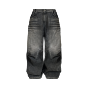 [KREAM 단독] BLR Double Trident Washing Wide Denim Pants Blue