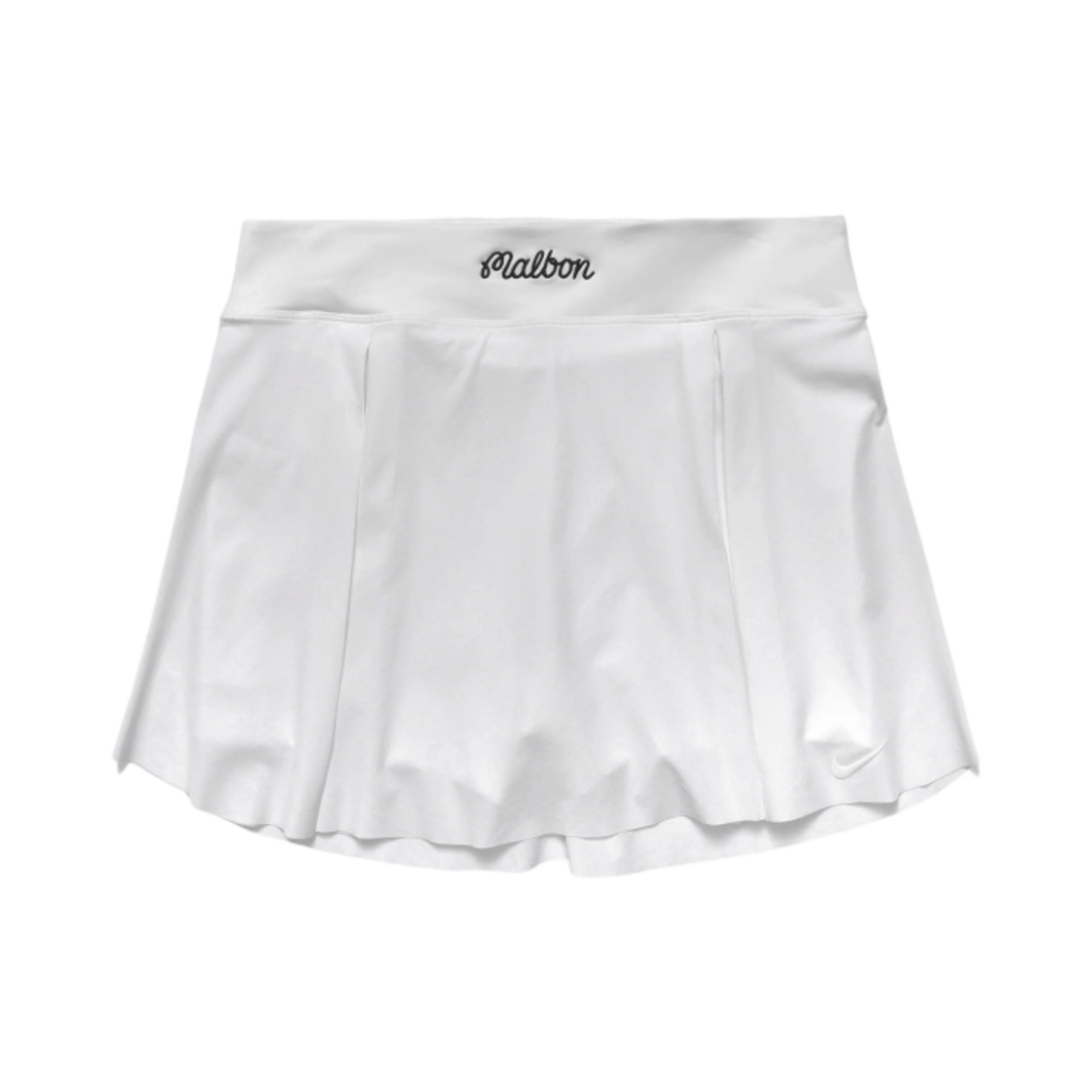 (W) 말본 골프 x 나이키 드라이핏 클럽 스커트 화이트((W) Malbon Golf x Nike Dri-Fit Club Skirt White) - 1