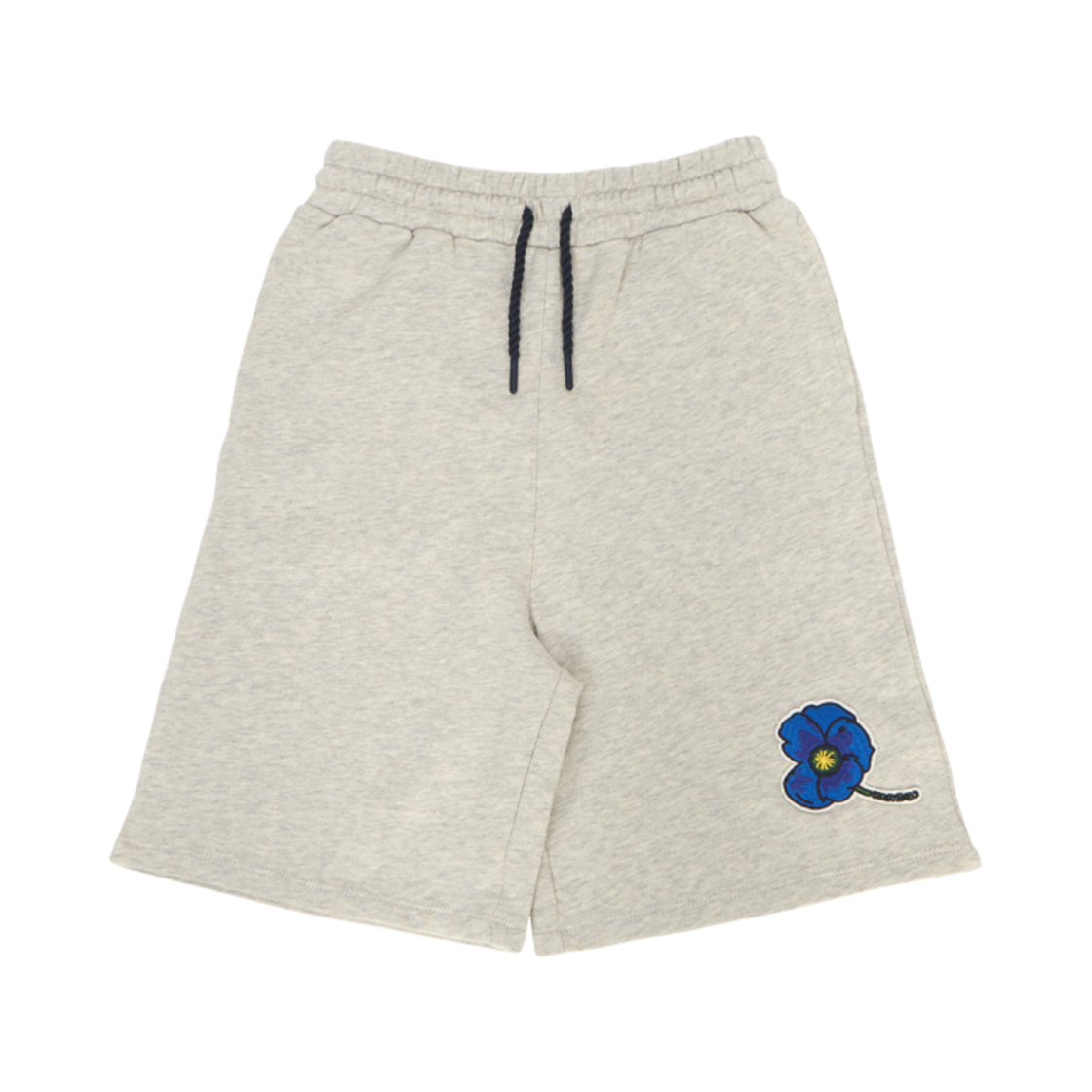 K24323-C01 (Kids) Kenzo Cotton Flower Shorts Grey
