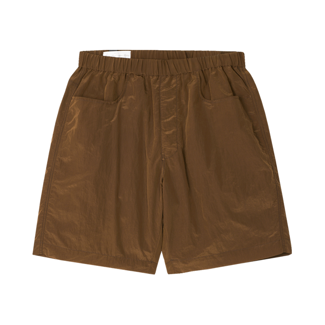 KM5BPASRR08BR Ranra Stroller Shiny Nylon Shorts Bronze Brown - 25SS