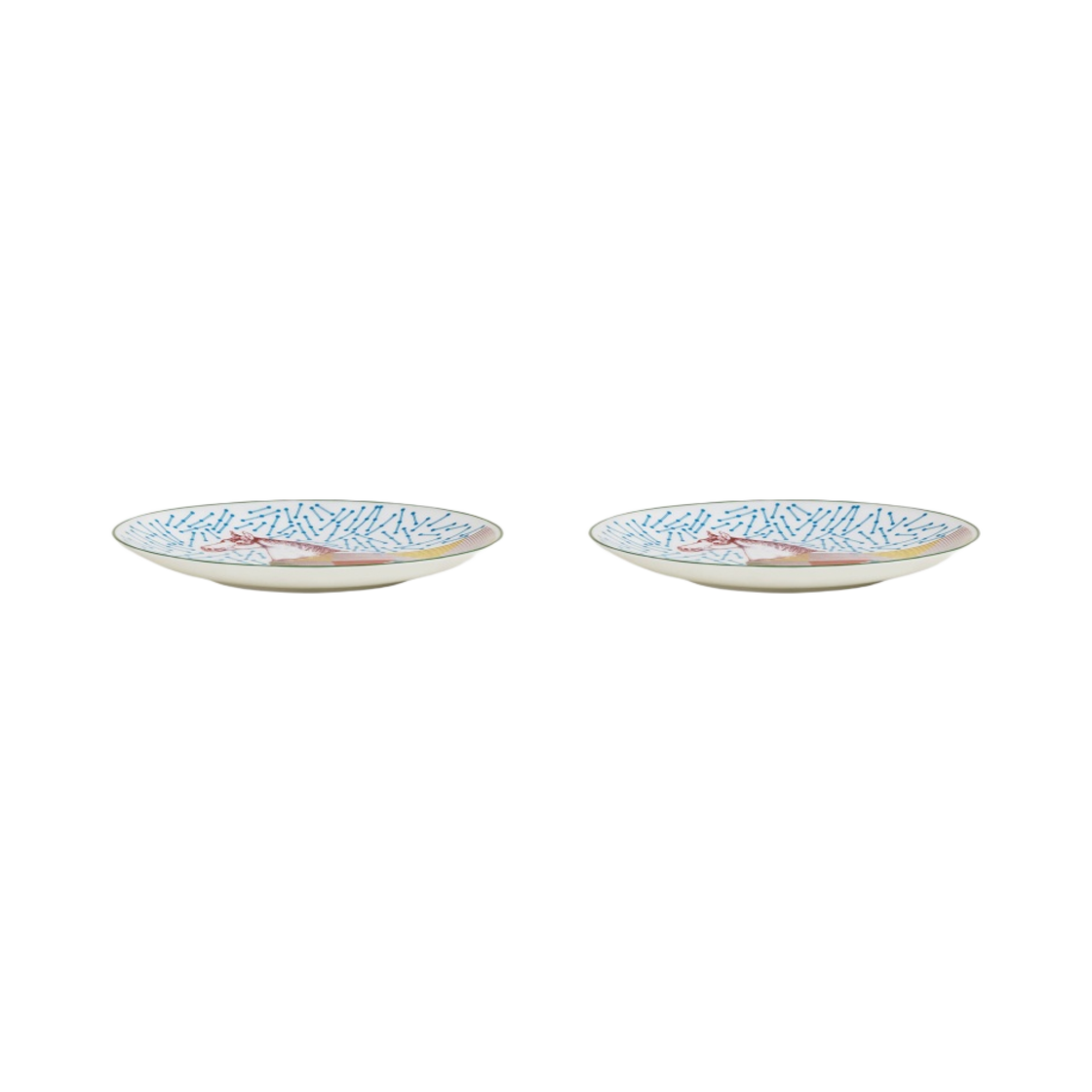 에르메스 히포모빌 디저트 플레이트 멀티꼴로르 (2개입)(Hermes Hippomobile Dessert Plate Multicolor (2 Plates)) - 2