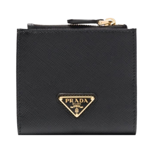 1ML047-QHH-F0002 Prada Small Saffiano Leather Wallet Black