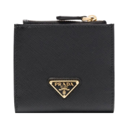 Prada Small Saffiano Leather Wallet Black