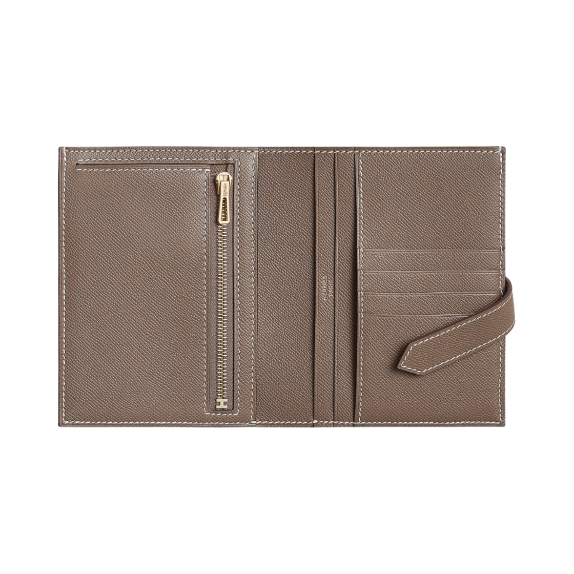 에르메스 베안 컴팩트 지갑 마담 & 골드 하드웨어 에뚜쁘(Hermes Bearn Compact Wallet Madame & Gold Etoupe) - 2