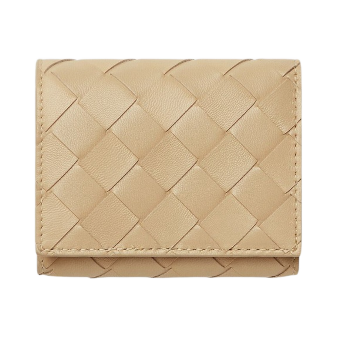 보테가 베네타 트라이폴드 지퍼 지갑 포리지(Bottega Veneta Tri-Fold Zip Wallet Porridge) - 1
